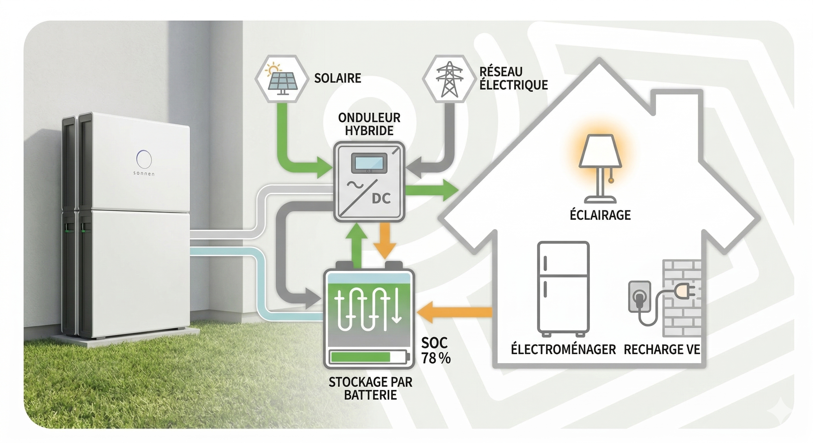  système de stockage par batterie en Suisse Schéma
