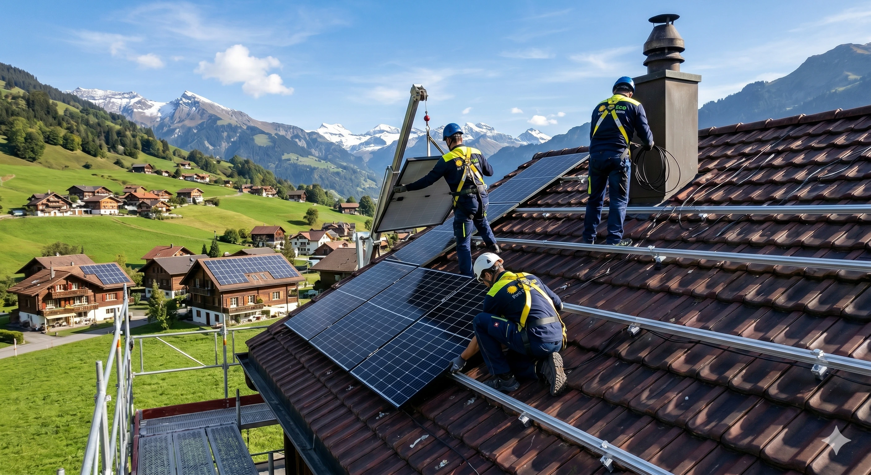 Toiture en panneau solaire en Suisse